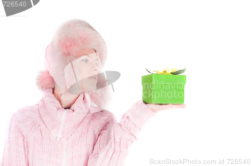 Image of Beutiful woman in pink