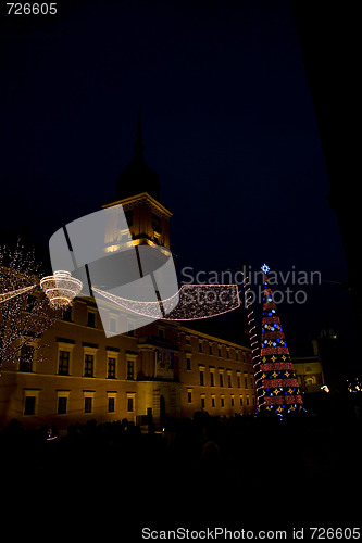 Image of warsaw by night