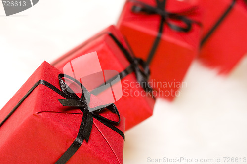 Image of red gift boxes
