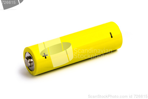 Image of yellow alkaline battery