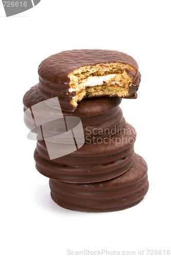 Image of stack of chocolate cookies