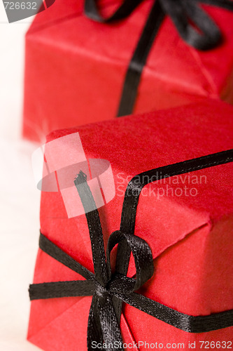 Image of red gift boxes