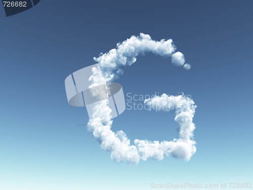 Image of cloudy letter G