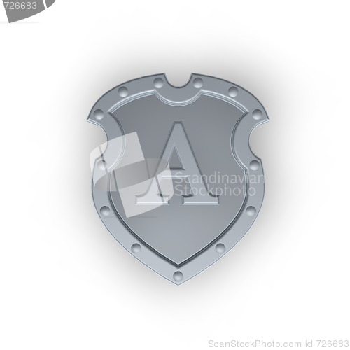 Image of shield with letter A