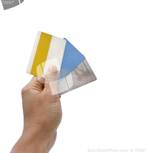 Image of hand and credit cards