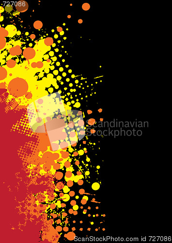 Image of grunge splat red hot