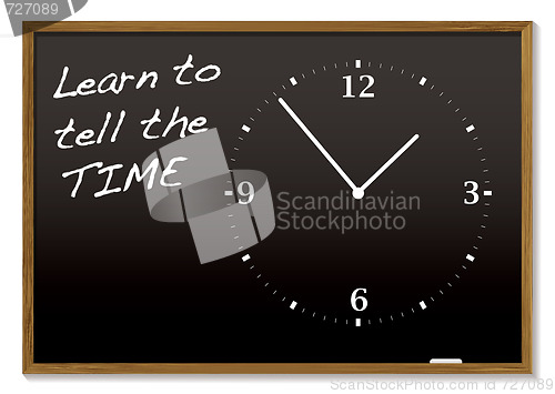 Image of tell the time blackboard