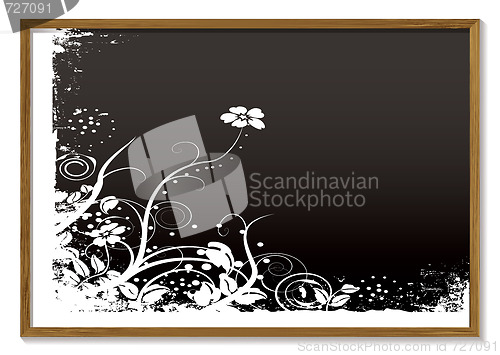 Image of floral blackboard