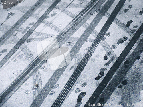 Image of Traffic in the winter  night