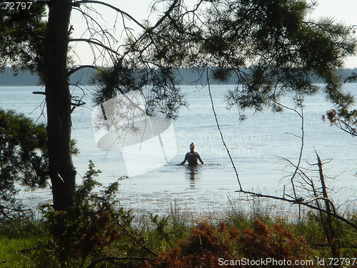 Image of woman in the sea ll