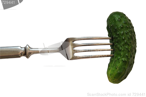 Image of Fork and cucumber
