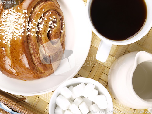 Image of Coffee and Cinnamon Roll