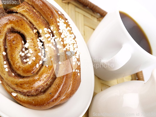 Image of Coffee and Cinnamon Roll