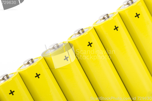 Image of yellow alkaline batteries