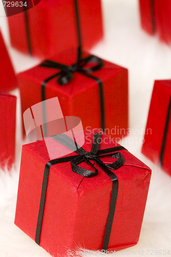 Image of red gift boxes