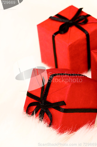 Image of red gift boxes