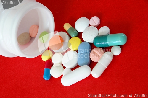 Image of Pills on Red