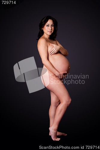 Image of Beautiful naked pregnant woman