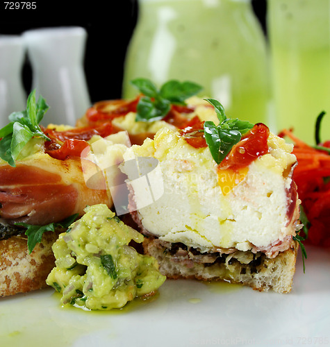 Image of Sliced Ricotta Proscuitto Tart