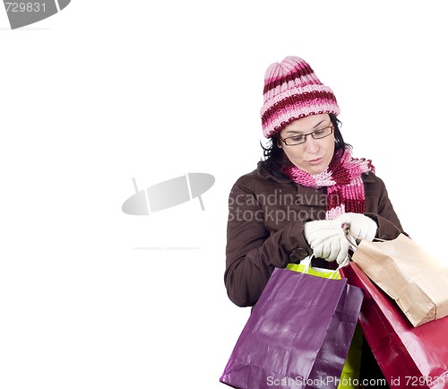 Image of christmas shopping woman