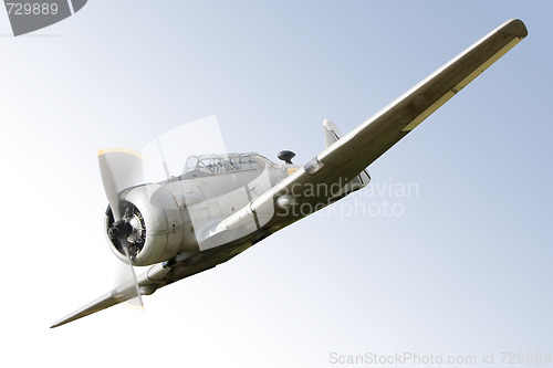 Image of war propeller fighter plane