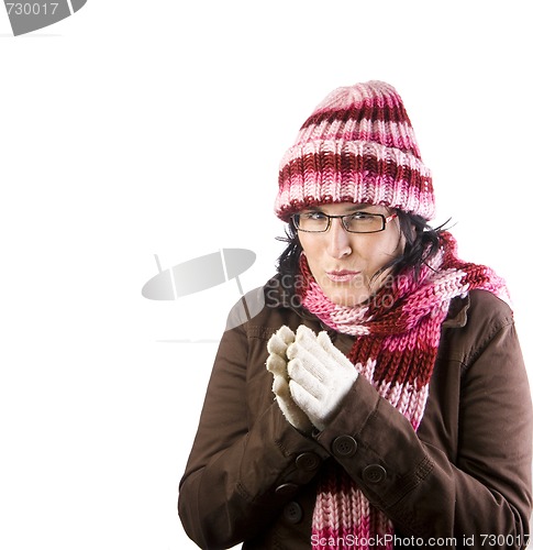 Image of christmas cold girl