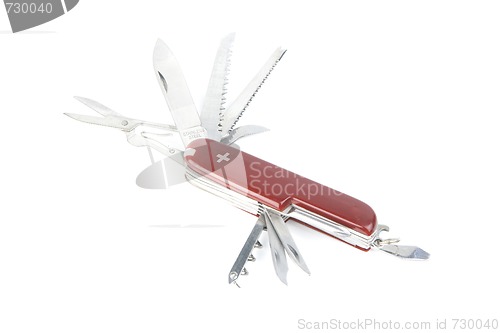 Image of marketing red swiss army pocket knife tool