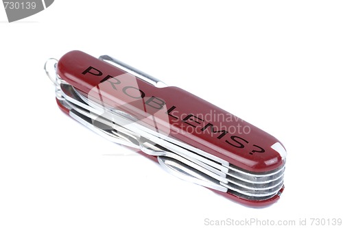 Image of marketing red swiss army pocket knife tool