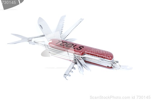 Image of marketing red swiss army pocket knife tool