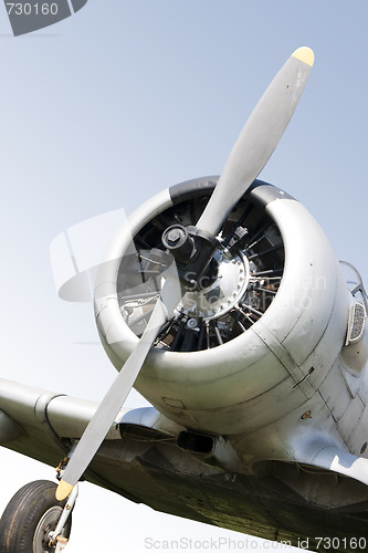 Image of war propeller fighter plane