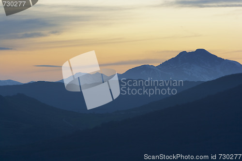 Image of moutain range landscape