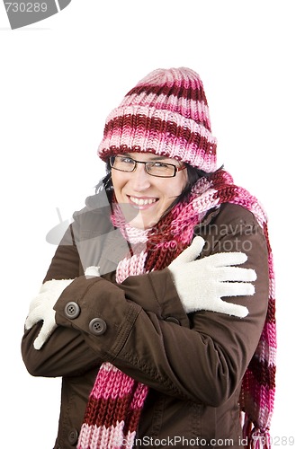 Image of christmas cold girl