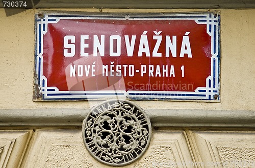 Image of Prague's street sign