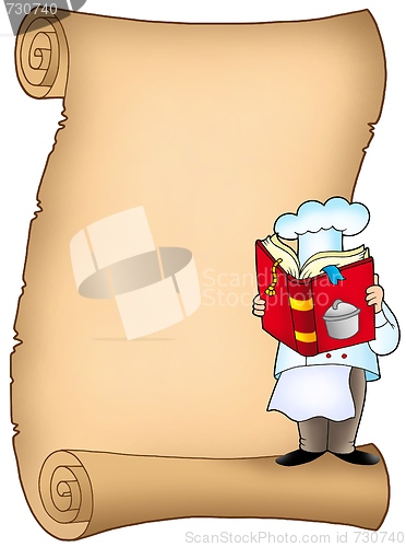 Image of Parchment with chef and book