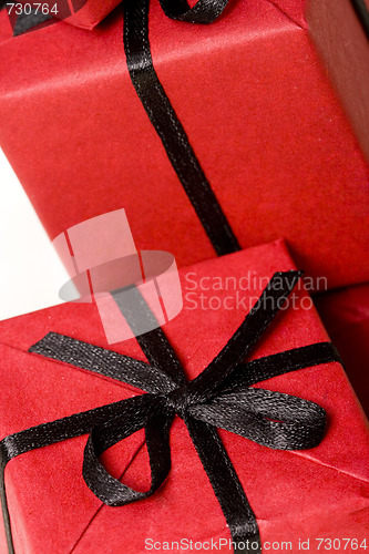 Image of red gift boxes