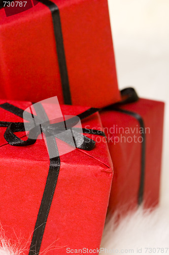 Image of red gift boxes