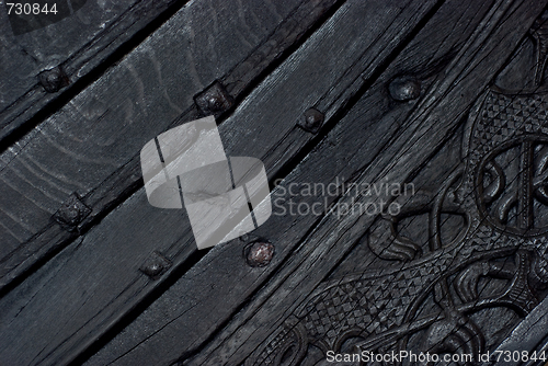 Image of Detail of viking ship