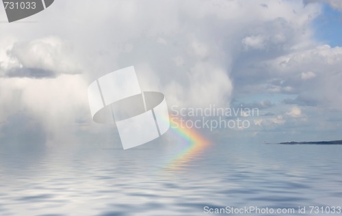 Image of Rainbow over the Ocean