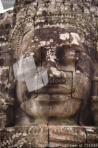 Image of Ancient statue of Buddha in Angkor-wat