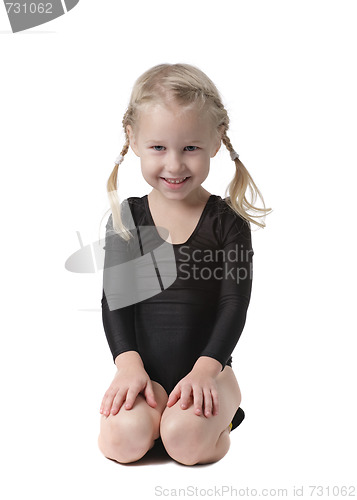 Image of little beautiful gymnast girl