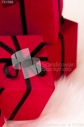 Image of red gift boxes