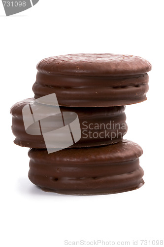 Image of three chocolate cookies