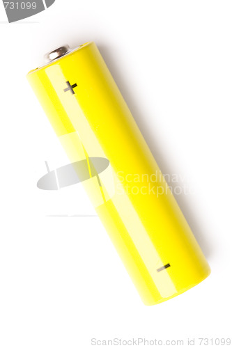 Image of yellow alkaline battery