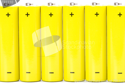 Image of yellow alkaline batteries