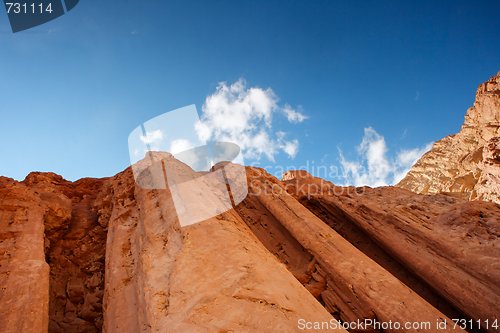 Image of Majestic pillars rocks in the desert