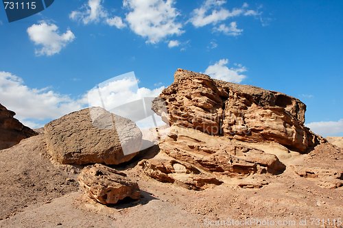 Image of Scenic weathered orange rock in the desert