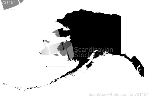 Image of State of Alaska - white background