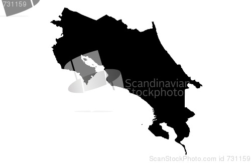 Image of Republic of Costa Rica - white background