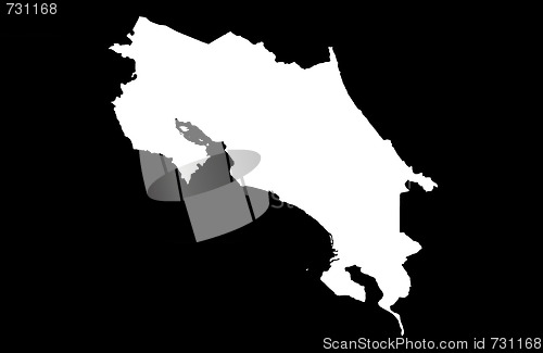 Image of Republic of Costa Rica - black background