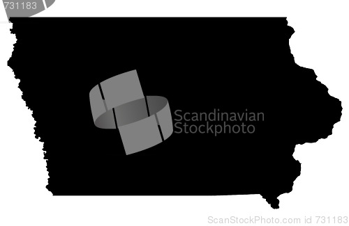 Image of State of Iowa - white background